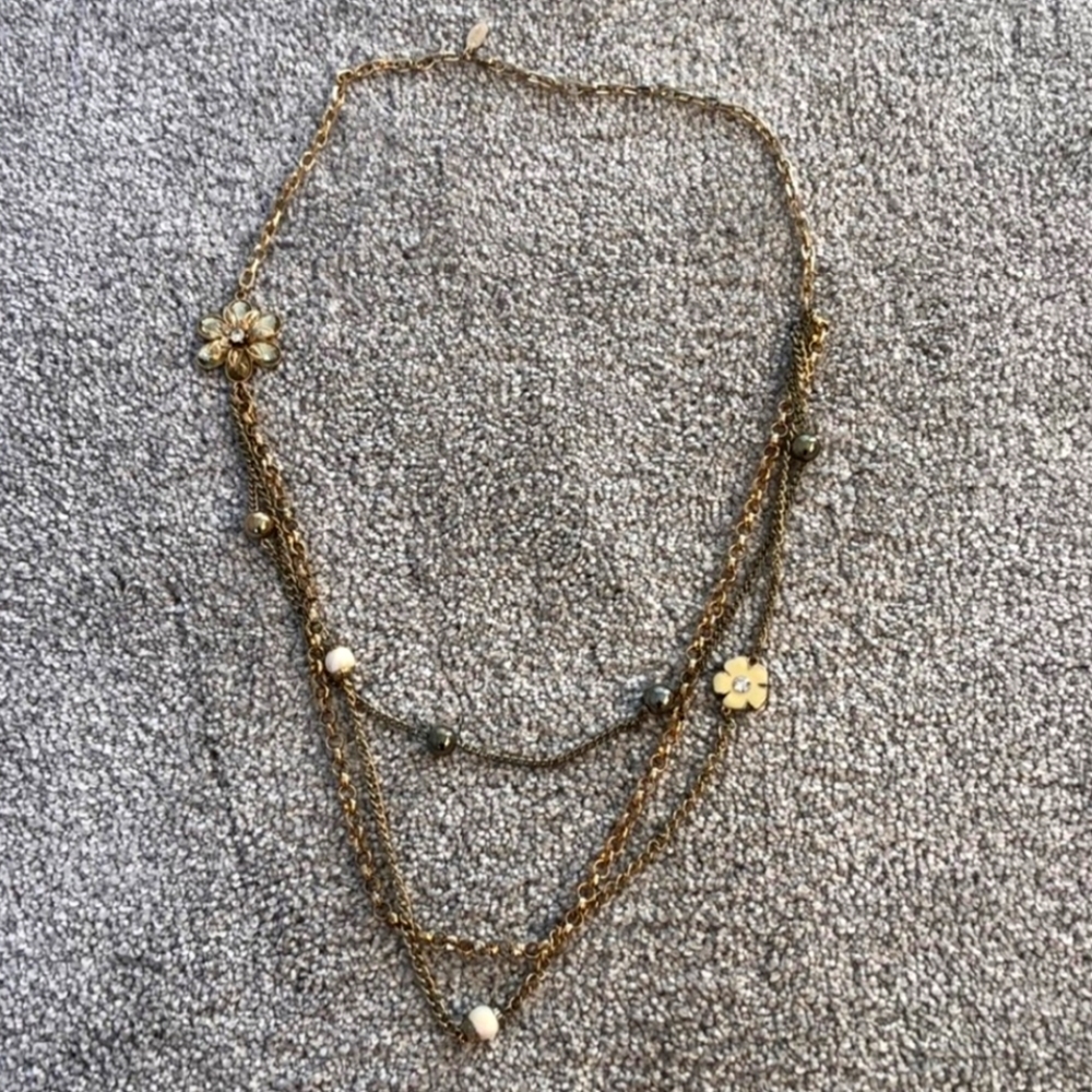 Guess gold multi layered necklace